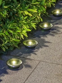 1 件迷你埋地 LED 灯，黄色，户外花园照明，适用于小路、庭院、露台 - 黃色 - 查看 3