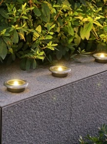 1 件迷你埋地 LED 灯，黄色，户外花园照明，适用于小路、庭院、露台 - 黃色 - 查看 4