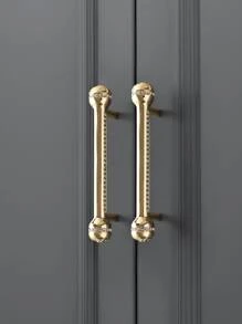 1 Ngăn Kéo Hợp Kim Kẽm Kéo, Tay Cầm Ngăn Kéo Trang Trí Bằng Kim Cương Giả Bắc Âu Cho Gia Đình - Vàng - Xem 3