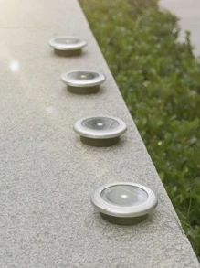 1 件迷你埋地 LED 灯，黄色，户外花园照明，适用于小路、庭院、露台 - 黃色 - 查看 7