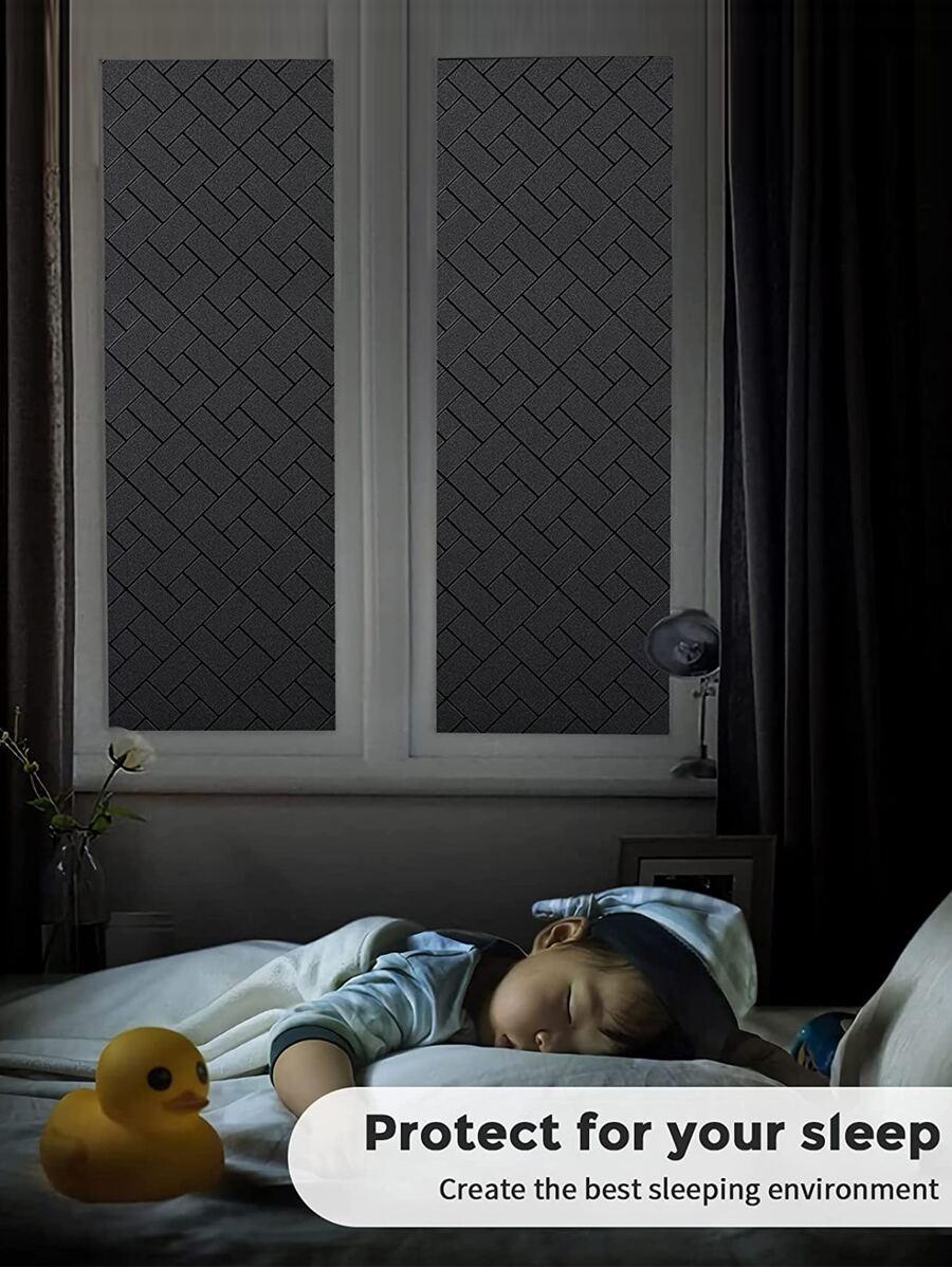 1入組黑框玻璃貼紙,適用於房間窗戶或玻璃門裝飾 - 黑色 - 查看 1