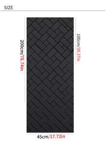 1入組黑框玻璃貼紙,適用於房間窗戶或玻璃門裝飾 - 黑色 - 查看 4