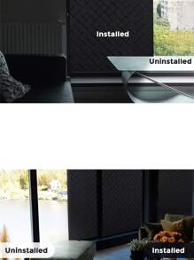 1入組黑框玻璃貼紙,適用於房間窗戶或玻璃門裝飾 - 黑色 - 查看 6