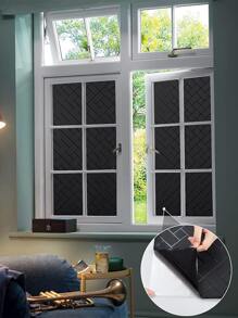 1入組黑框玻璃貼紙,適用於房間窗戶或玻璃門裝飾 - 黑色 - 查看 7