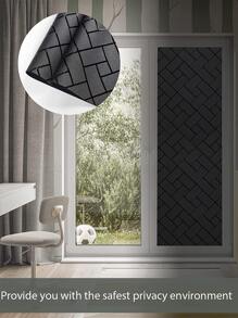 1入組黑框玻璃貼紙,適用於房間窗戶或玻璃門裝飾 - 黑色 - 查看 8