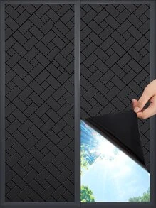 1入組黑框玻璃貼紙,適用於房間窗戶或玻璃門裝飾 - 黑色 - 查看 9