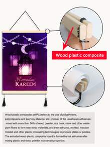 1pc Chemical Fiber Unframed Painting, Modern Rama Lantern Pattern Unframed Painting For Home - Multicolor - View 5