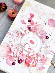 1入组碳鋼切割模具用於 DIY 的極簡花環設計蝕刻模板工藝模具