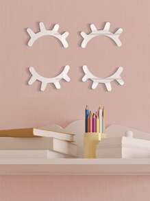 1 set autocolant de perete cu oglindă PMMA, design de desene animate, autocolant argintiu pentru decorarea camerei, decor de perete, oglindă de perete, oglindă pentru cameră, decor de baie, decor de living - Argint - Vizualizare 4