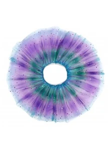 Young Girl Gradient Mesh Fluffy Skirt - Multicolor - View 3