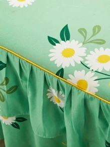1 Họa Tiết Hoa Đồ Họa Giường Váy, Hoạt Hình Vải Chăn Ga Giường Váy Cho Gia Đình, Tất Cả Các Mùa - Nhiều màu - Xem 4