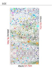 1pc PVC Window Privacy Film, Modern Geometric Pattern Removable, Oil Proof Decorative Film For Living Room, Bathroom Gifts Birthday Graduation