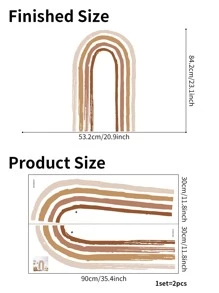 Cái/bộ PVC Dán Tường Hiện Đại Hình Vòm Decal Dán Tường Tự Dính Cho Gia Đình - Nhiều màu - Xem 3