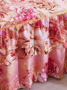 1 Họa Tiết Hoa Đồ Họa Giường Váy, Hoạt Hình Vải Chăn Ga Giường Váy Cho Gia Đình, Tất Cả Các Mùa - Nhiều màu - Xem 4