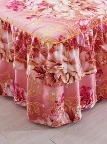 1 Họa Tiết Hoa Đồ Họa Giường Váy, Hoạt Hình Vải Chăn Ga Giường Váy Cho Gia Đình, Tất Cả Các Mùa - Nhiều màu - Xem 5