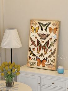 1pc Chemical Fiber Unframed Painting, Modern Butterfly Print Unframed Picture For Home Decor - Multicolor - View 2