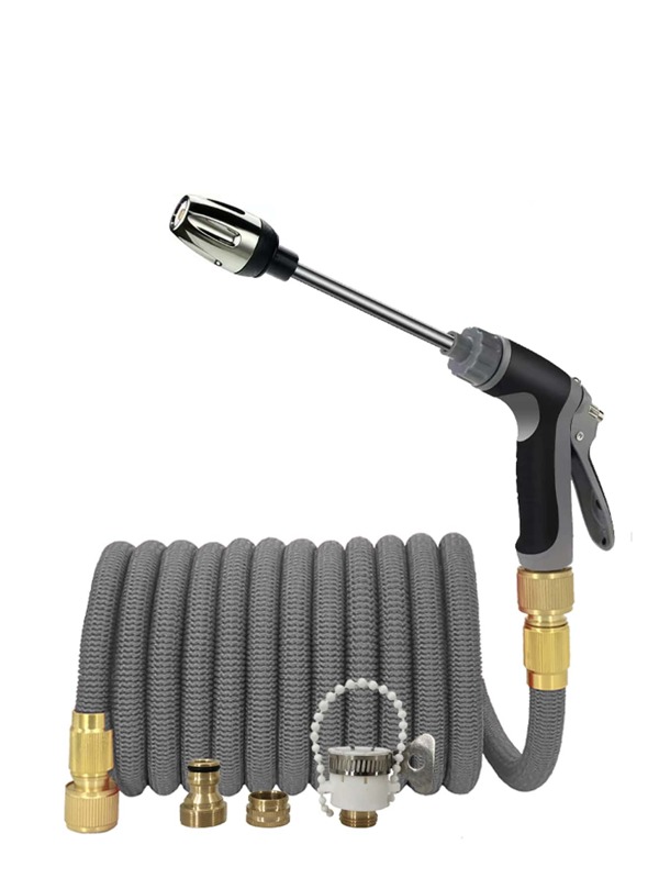 6pcs/set TPE Watering Gun Set, Pressurized Stretchable Garden Hose Nozzle Set For Garden