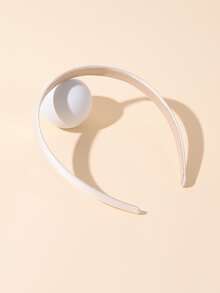 Minimalist Solid Headband - Beige - View 2