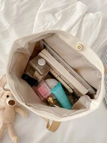 Đúng mốt , Tối giản , Giải trí , Đồ họa Chữ cái Túi tote đeo vai Với trang trí túi Cho cô gái , Cô gái tuổi teen - Nhiều màu - Xem 6