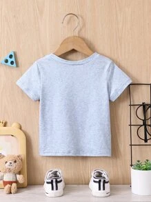 Bebé niño Camiseta con estampado de tigre - Gris - Ver 2