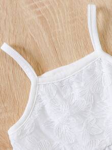 Baby Contrast Lace Cami Jumpsuit & Accessory Headband - White - View 5