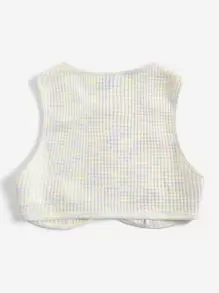 SHEIN EZwear Space Dye Crop Tank Top - Multicolor - View 2