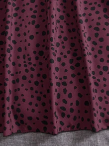 SHEIN LUNE Đầm Plus Size Đồ họa Giải trí - Màu tím - Xem 3