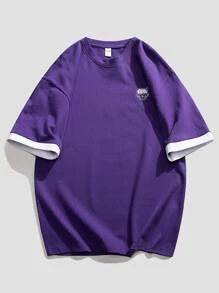Áo thun & Áo lót Nam Hoạt hình Giải trí - Màu tím - Xem 1