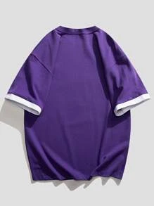 Áo thun & Áo lót Nam Hoạt hình Giải trí - Màu tím - Xem 2