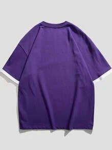 Áo thun & Áo lót Nam Hoạt hình Giải trí - Màu tím - Xem 4