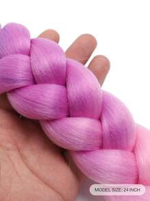4pcs Ombre Long Synthetic Hair Braid - Multicolor - View 4