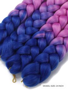 4pcs Ombre Long Synthetic Hair Braid - Multicolor - View 6
