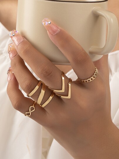 4 قطع/طقم حلقات ديكور لا نهائية