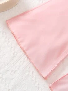 小女童荷葉邊西裝領襯衫和喇叭褲 - 淺粉色 - 查看 7