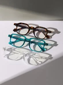 3 副几何框架眼镜 - 彩色 - 查看 4