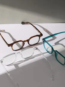 3 副几何框架眼镜 - 彩色 - 查看 2