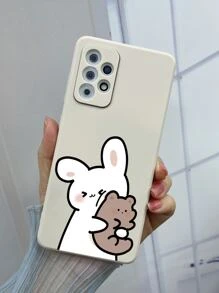 Cute 2pcs Couple Cartoon Rabbit & Bear Pattern Phone Case Compatible With IPhone15/15Plus/15Pro/15Promax,International Version, Not The Domestic Version - Multicolor - View 5