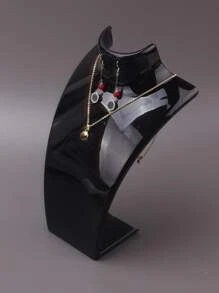 1pc/6pcs Necklace Display Stand For Big Necklaces - Black - View 3