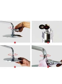 1 Phòng Tắm Top Tắm Áp Lực Nước Cao Cầm Tay Sen Tắm - Bạc - Xem 5