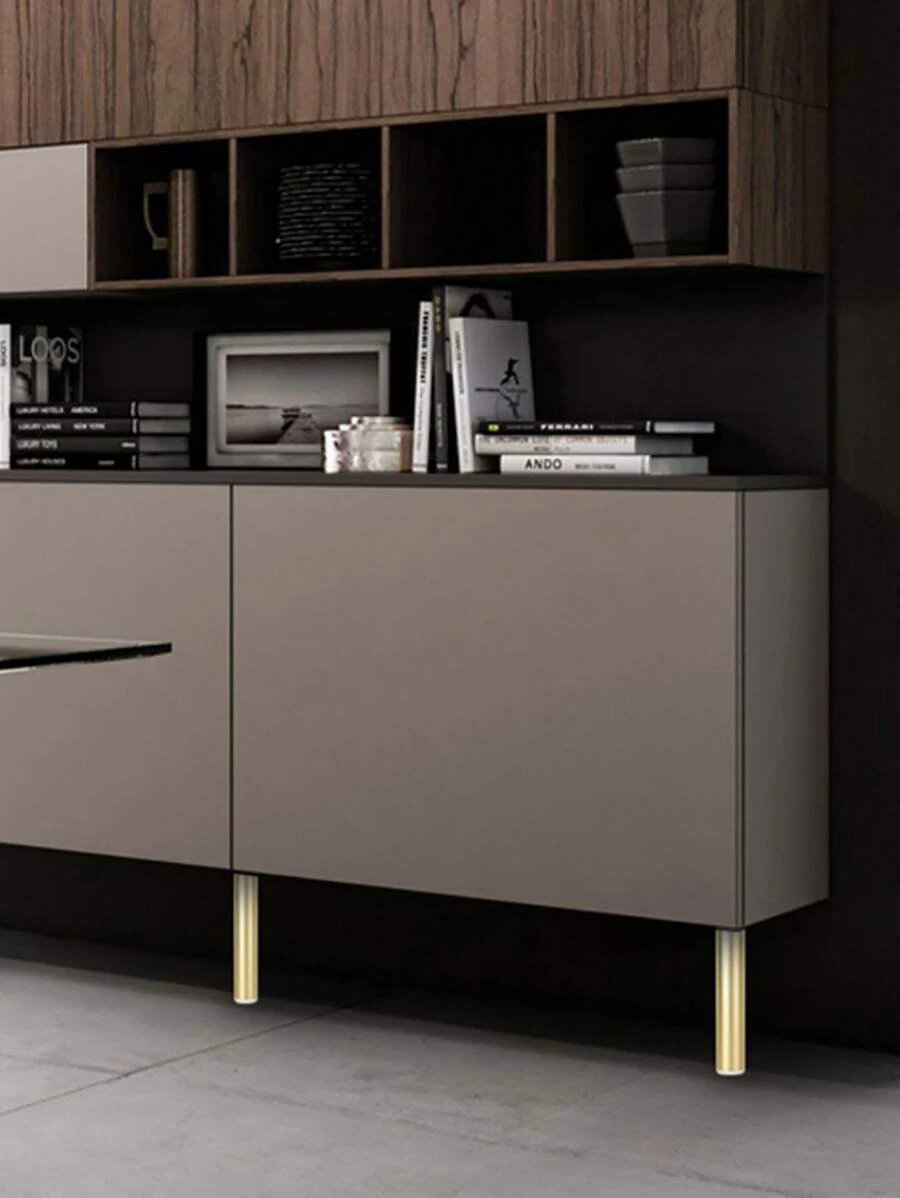 1pc Iron Table Foot Pad, Classic Golden Table Foot Pad For Home - Gold - View 1