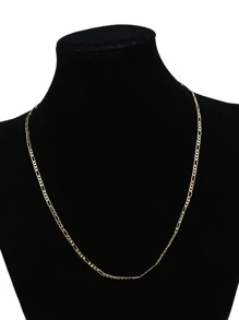Hombres Collar de cadena minimalista - Amarillo Oro - Ver 1