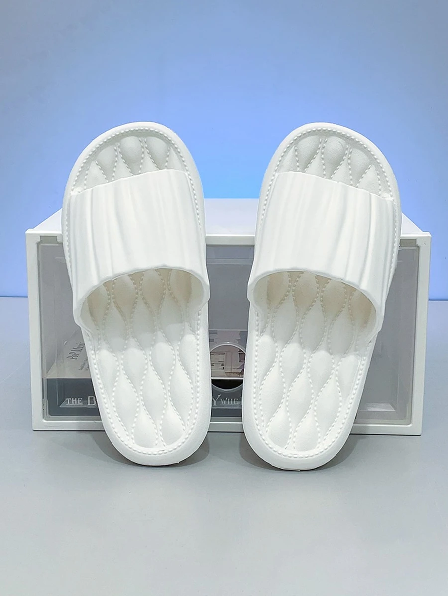 blanco Zapatos Hombres Chanclas banda única - Blanco - Ver 1