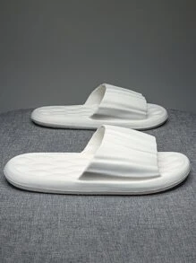 blanco Zapatos Hombres Chanclas banda única - Blanco - Ver 3