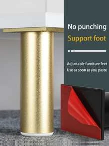 1pc Iron Table Foot Pad, Classic Golden Table Foot Pad For Home - Gold - View 12