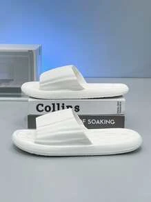 blanco Zapatos Hombres Chanclas banda única - Blanco - Ver 5