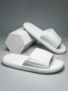 blanco Zapatos Hombres Chanclas banda única - Blanco - Ver 6