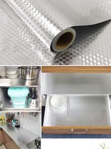 1入組PVC廚房現代幾何圖案防水牆貼 - 銀色 - 查看 4