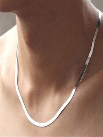 男士極簡鏈條樣式項鍊