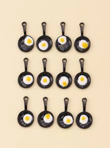 12pcs/set Fried Egg DIY Pendant - Multicolor - View 1