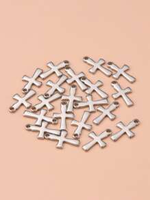 20入組/套十字DIY吊墜 - 銀色 - 查看 3